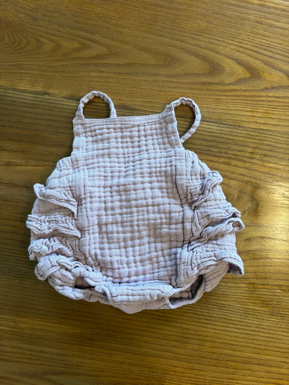 Tullabee Dusty Lilac Romper with Ruffle Trim